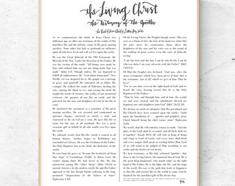 The Living Christ PRINTABLE- The Church of Jesus Christ of Latter Day Saints- Digital Download- Gospel Art-LDS Art-Testimony of the Apostles