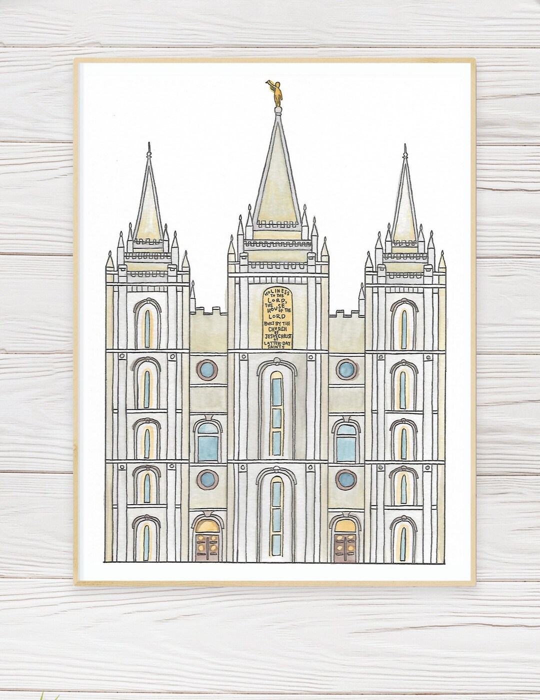 PRINTABLE Salt Lake City Utah Temple Watercolor Digital Download LDS ...