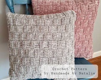 Woven Velvet Pillow | Crochet Pattern Only | Handmade Pillow | DIY Pillow Pattern