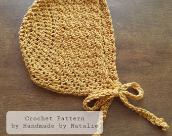 Seedling Baby Bonnet | Baby Bonnet | Handmade Bonnet | Crochet Pattern Only