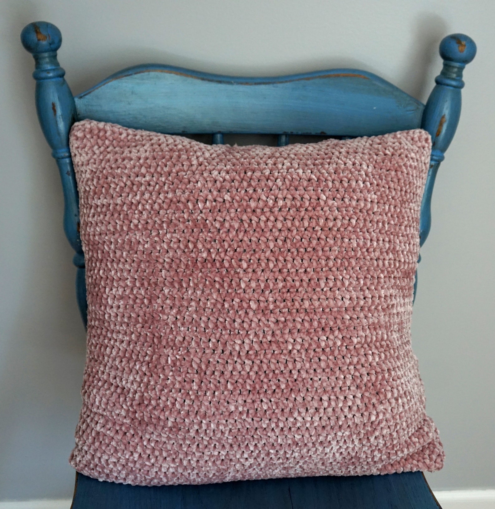 Woven Velvet Pillow Crochet Pattern Only Handmade Pillow Etsy