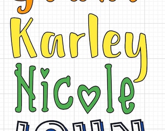 Personalized Iron On Name Decal: Custom HTV T-Shirt Transfer