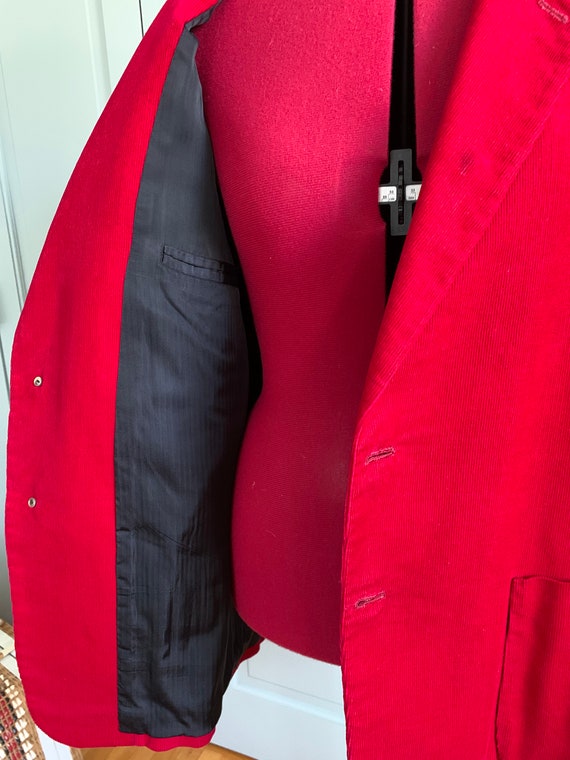 1960’s red corduroy blazer, Mens vintage corduroy jac… Gem