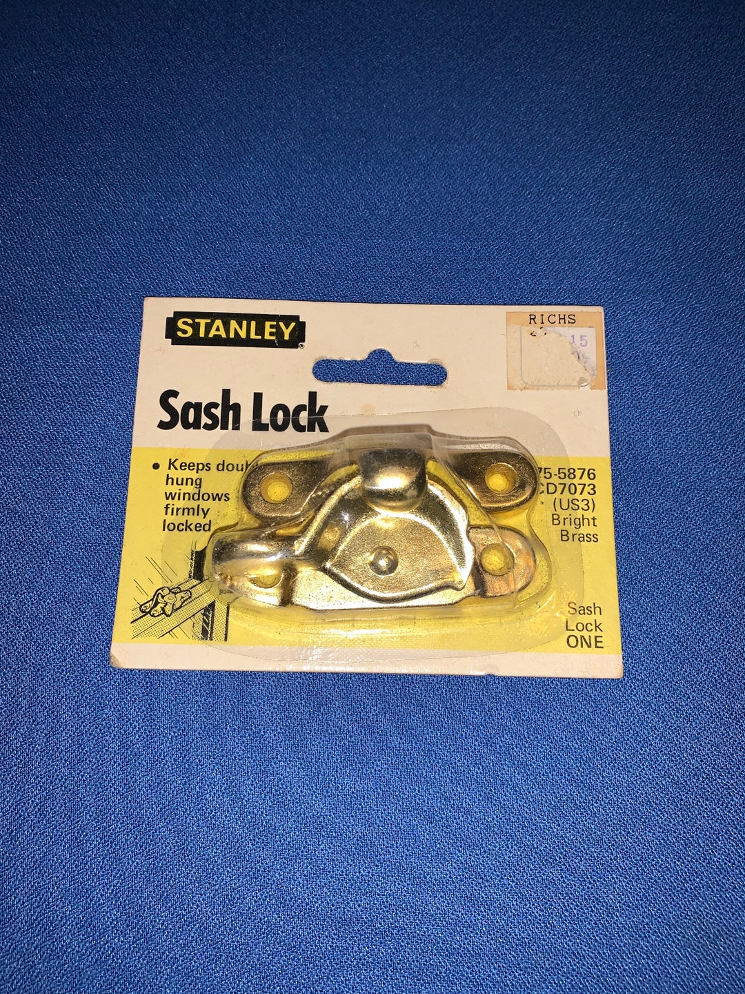 Brass Colored Sash Lock, Vintage Stanley CD7073 Sash Lock, New Old