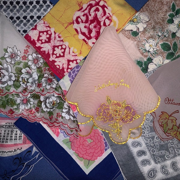 Your choice vintage hanky, vintage ladies handkerchief