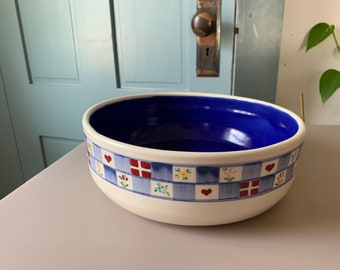 Vintage ceramic bowl, Idaho Mudworks Swissair bowl
