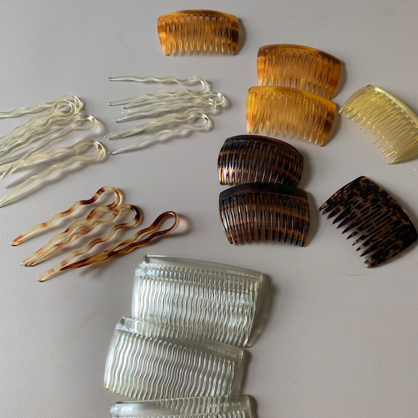 Your choice hair pins or combs, vintage hair comb