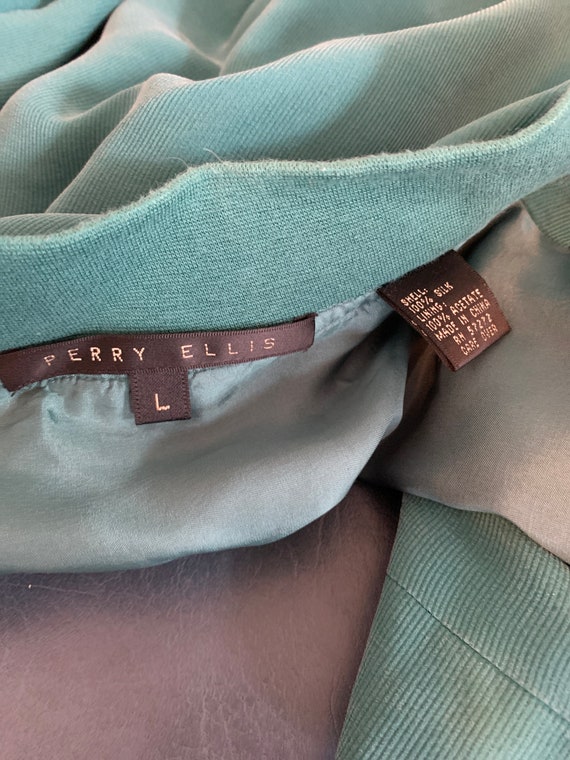 Vintage 1990’s Perry Ellis silk jacket, 1990’s si… - image 7