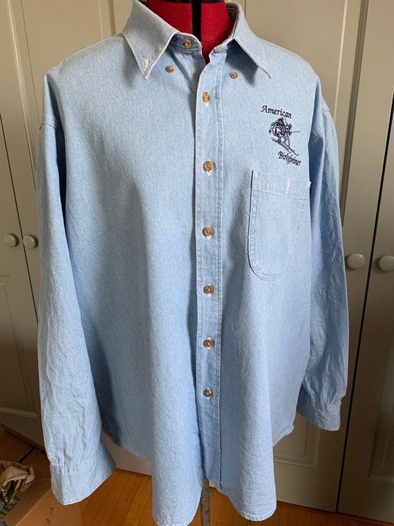 1990’s American Birkebeiner denim button down shir