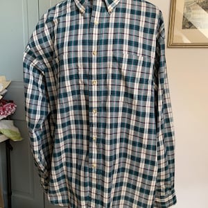Vintage men’s Tournament Arrow button down shirt, mens extra large plaid button shirt