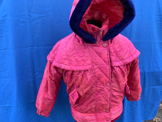 1990s pink hooded Rothschild puffer jacket, vintage p… - Gem