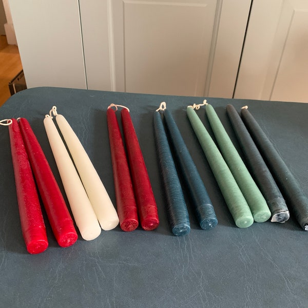 Your choice vintage hand dipped beeswax taper candles