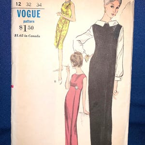 1960’s Vogue dress or jumper pattern, size 12 bust 32 Vogue 6023