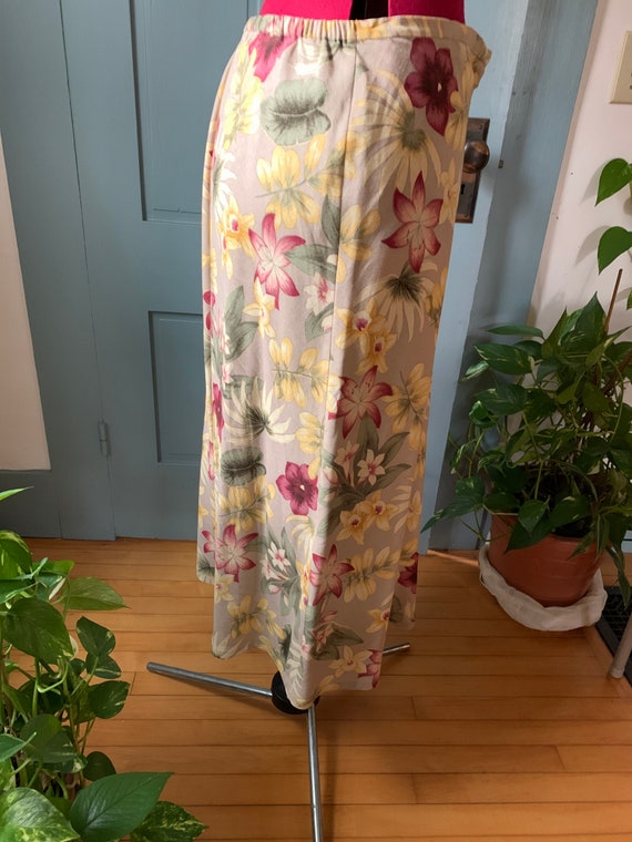 Vintage silk and linen summer skirt, 1990’s Orvis… - image 4
