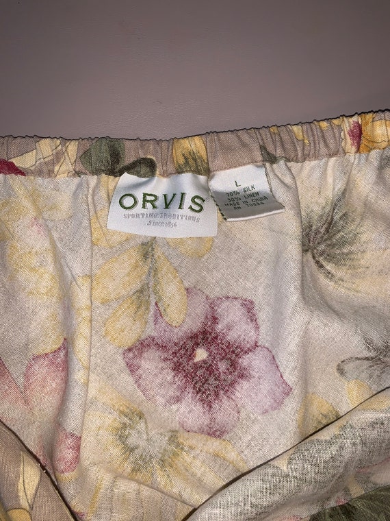 Vintage silk and linen summer skirt, 1990’s Orvis… - image 5
