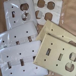 Elegant sleek switch plate cover, simple switch plates, outlet cover, NOS switch and outlet cover