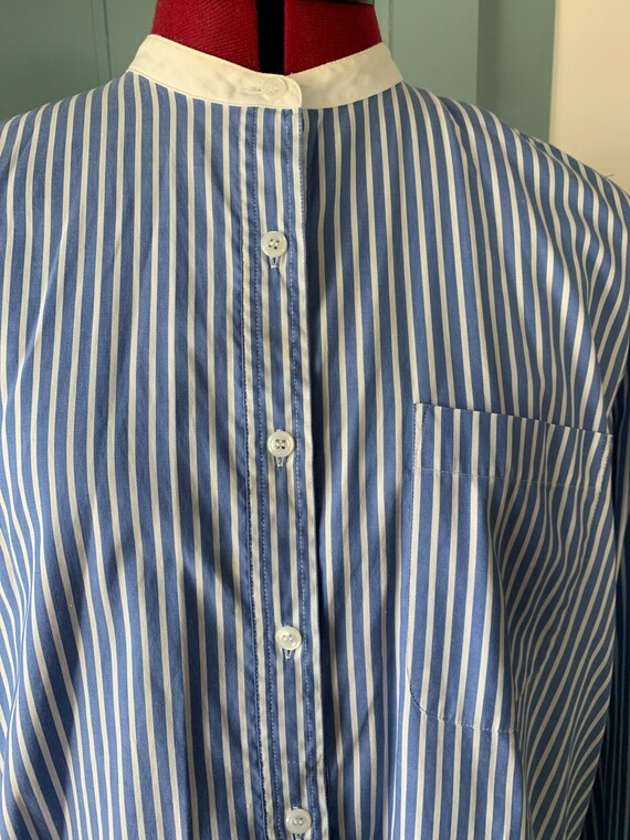 1990s LL Bean striped button up shirt - image 5