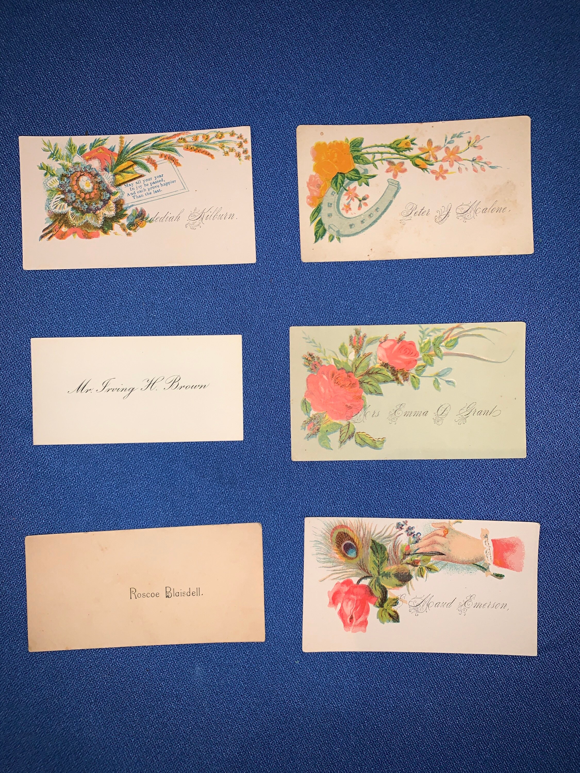 Set of 6 Victorian Calling Cards Calling Card for Scrapbooks Etsy