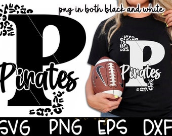 Piraten P SVG Piraten SVG Leopard Piraten Fußballmannschaft Leopard SVG Piraten Spirit Sofortiger Download Piraten SVG Fußball Sublimation