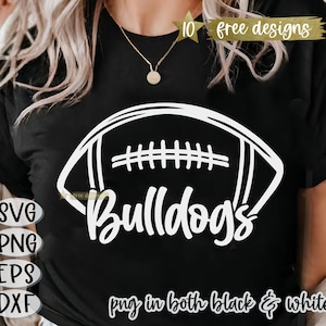 Bulldog Football Svg, Bulldog Football Png, Bulldogs Cheer, Bulldogs Mom Svg, Bulldog Football Svg, Bulldog Svg, Digital Download, Cricut
