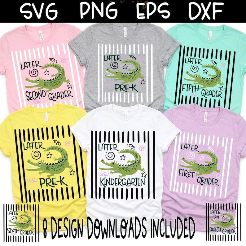 See You Later Alligator SVG Png Last Day of School Second First Grade Teacher End of Year Teacher Gift Cricut File Sublimation DTF Download image 20