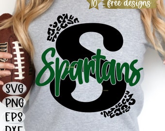 Spartans SVG, Spartans Football Svg, Team spirit, Leopard Svg,Spartans Svg, Football, Spirit Instant Download Football Spirit Sublimation