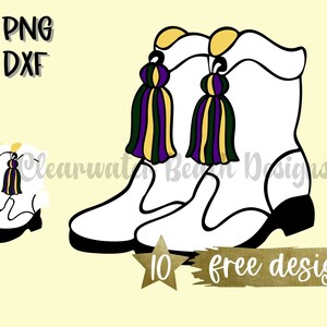 girls white mardi gras boots