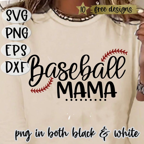 Baseball MAMA, Baseball Mama SVG, Baseball, Baseball Svg, Mama, Mama Svg, Cutting, Svg, Eps, Dxf, Png, Cut File, Cricut,Cutting,Baseball Png