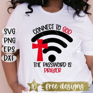 Connect To God Password Prayer, Wifi SVG, Religious Saying SVG, Prayer Png, Connect To God SVG, Christian Svg,God Svg,Easter Svg,Christian