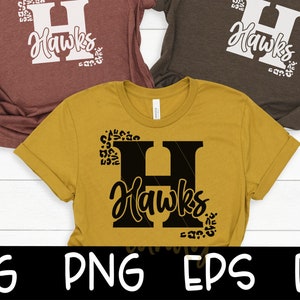Hawks H Svg Hawk Hawks Png Hawks Leopard Hawks Football Team Leopard Svg Hawks Spirit Instant Download Football Spirit Sublimation Cut