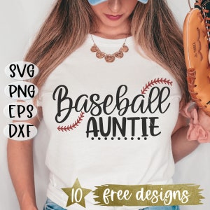 Baseball Auntie SVG, Baseball Aunt SVG, Baseball Svg, Baseball Aunt Era Svg, Zia Svg, Aunt Shirt Svg Png, SVG per stampa di taglio Cricut