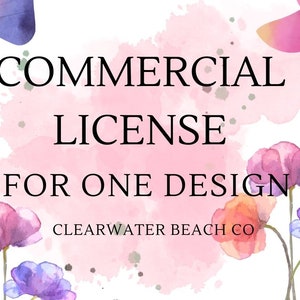 Transfer Commercial License - Single Design - Sublimation, Vinyl, Screen Print, Heat Transfer, DTF