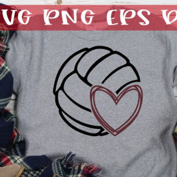 Volleyball, Volleyball Svg, Volleyball Mom, Volleyball Mom Svg, Mom Svg, Volleyball Heart Svg, Heart Svg, Svg, Love, Png, Cut File, Cricut