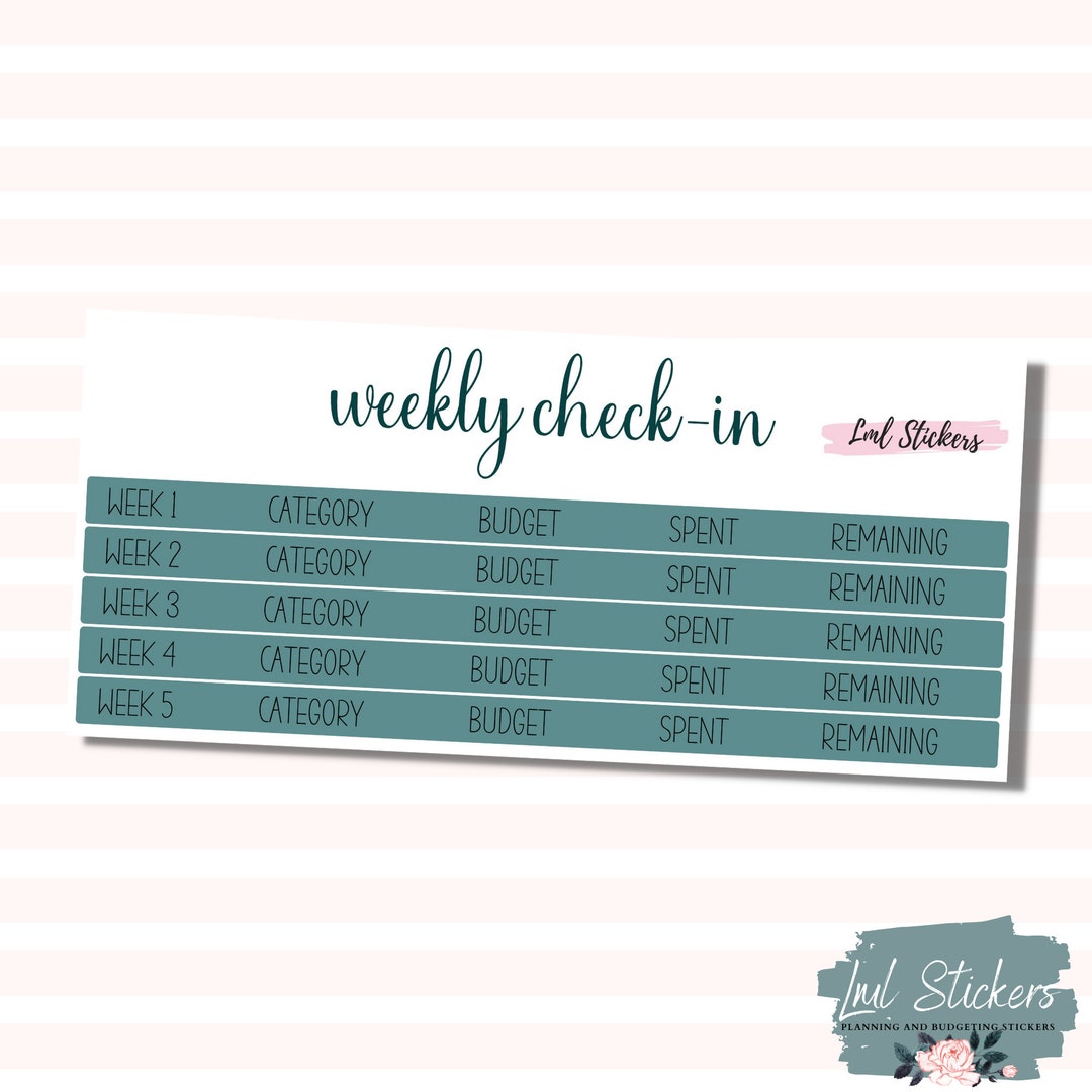 December weekly check in monthly budgets budget stickers erin
