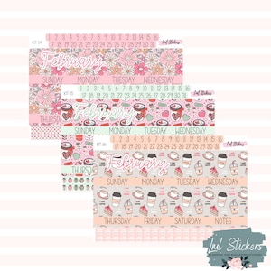2024 February Monthly View Stickers, EC Monthly Planner Sticker Kit, Budgeting Planner, Monthly View Budget Tracking