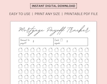 Mortgage Loan Debt Payoff Tracker | Debt Snowball Payoff Tracker | Digital Budgeting | Printable Debt Tracker | Debt Repayment Tracker