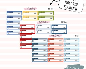 July 2025 Bill Due Stickers for Planner | Monthly Bill Tracker, Expense Reminders, Financial Organization Stickers