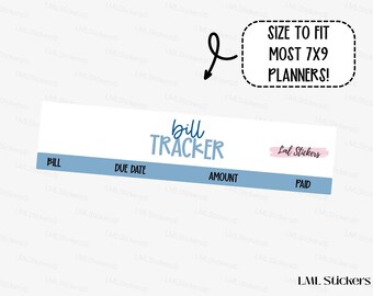 July 2026 Bill Tracker Stickers | Monthly Bill Payment Tracker | Budget Planner Bill Log | Finance Planner Stickers