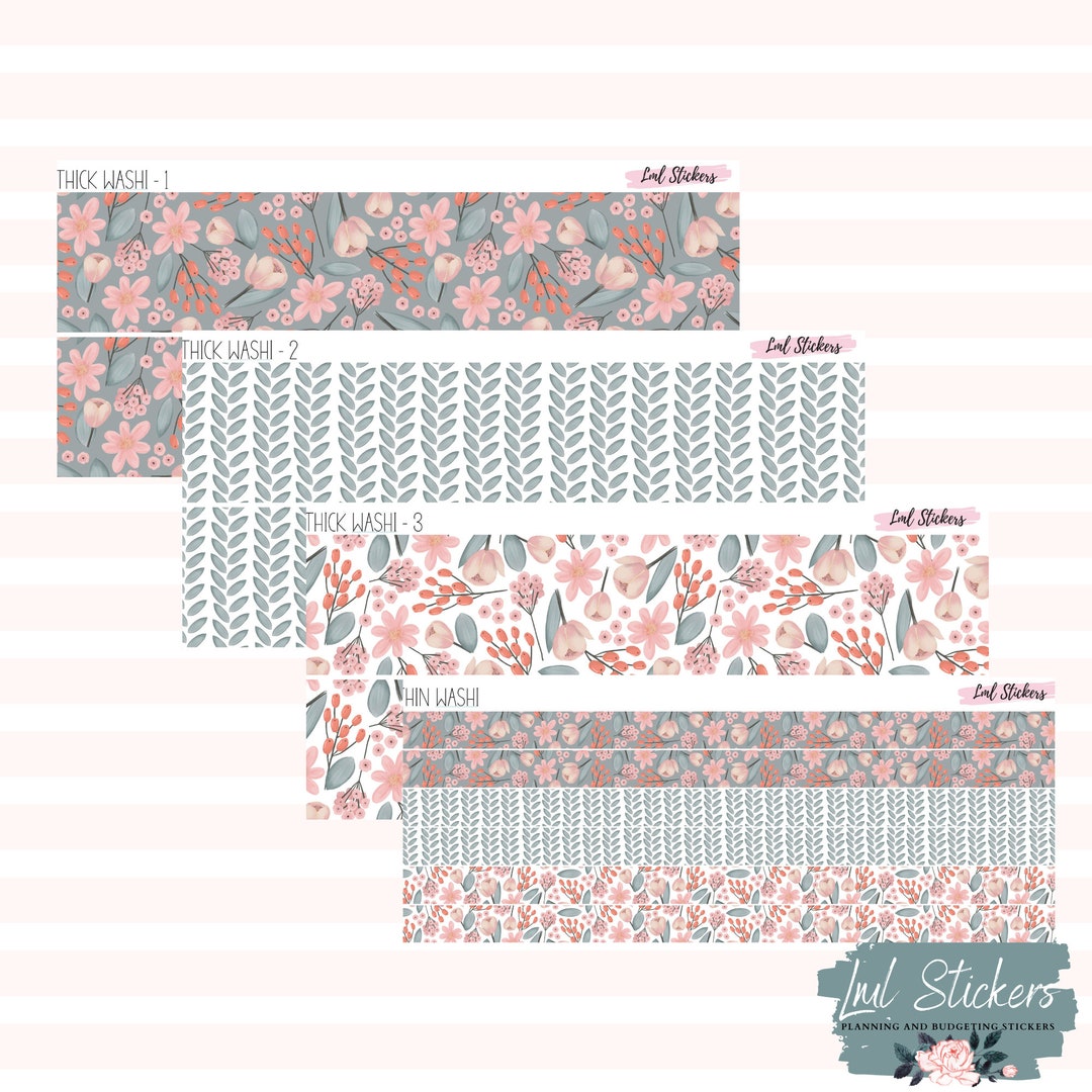 2024 May Thick & Thin Washi Sticker Kits, EC Planner Stickers ...