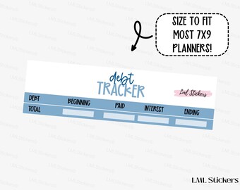 July 2026 Debt Tracker Stickers | Monthly Debt Payoff Tracker | Budget Planner Debt Log | Finance Planner Stickers