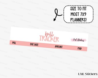 August 2026 Bill Tracker Stickers | Monthly Bill Payment Tracker | Budget Planner Bill Log | Finance Planner Stickers