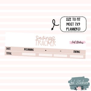 February 2025 Savings Tracker Stickers for Planners – Goal Setting, Savings Challenges, Budgeting Stickers, Cash Envelopes