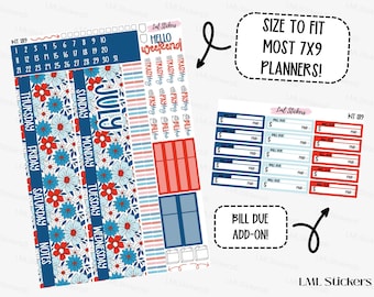 July 2026 Monthly View Stickers for Planners – Expense Tracking, Planning, Organization Tool