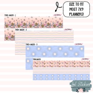 Mai 2025 Kits d'autocollants Washi épais et fins, Stickers agenda EC, Stickers budget, Stickers Washi