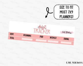 August 2026 Debt Tracker Stickers | Monthly Debt Payoff Tracker | Budget Planner Debt Log | Finance Planner Stickers