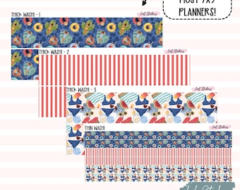 July 2025 Thick & Thin Washi Sticker Kits, EC Planner Stickers, Budgeting Stickers, Washi Stickers