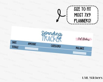 July 2026 Spending Tracker Stickers | Expense Tracker Planner Stickers | Monthly Spending Log | Budget Planner Stickers