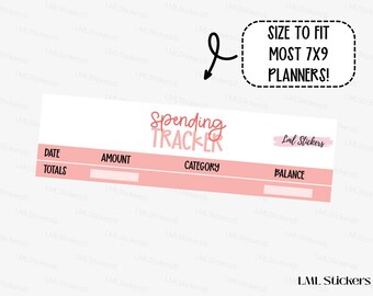 August 2026 Spending Tracker Stickers | Expense Tracker Planner Stickers | Monthly Spending Log | Budget Planner Stickers