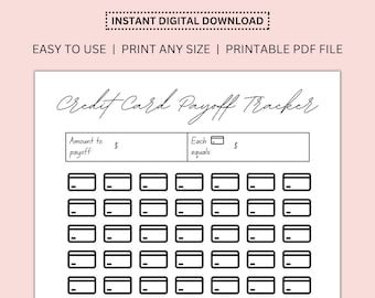 Credit Card Debt Payoff Tracker | Debt Snowball Payoff Tracker | Digital Budgeting | Printable Debt Tracker | Debt Repayment Tracker