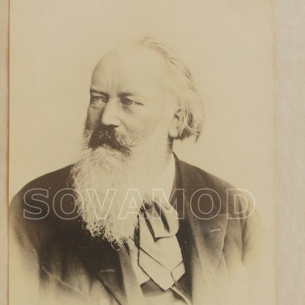 antike Postkarte, Johannes Brahms, 1920er